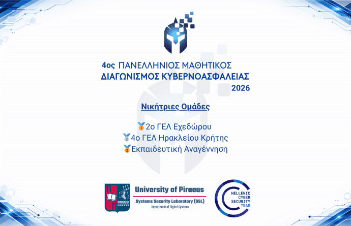 3η θέση στον Πανελλήνιο Διαγωνισμό Κυβερνοασφάλειας για τον μαθητή της Γ΄ Λυκείου Νικόλαο Βελεχέρη